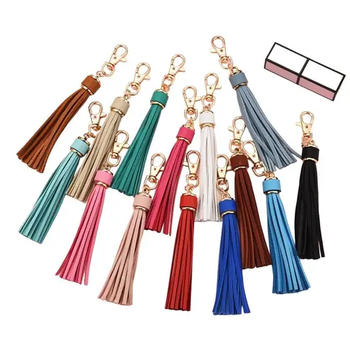 NEW Pink Tassel Bag Charm Tassels Keychains Purse Charms