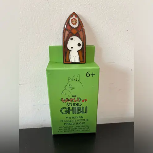 Lounge Fly Studio Ghibli Stained Glass of Princess Mononoke Kodama Portrait Pin