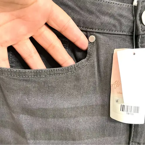 NWT Arula A Beautiful Life Womens Jeans Denim Gray Flare Lace Up Back Size 10