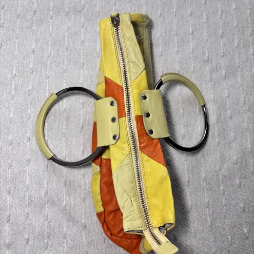 Diesel spare parts Vintage Leather patchwork Yellow and Orange 70’s bag