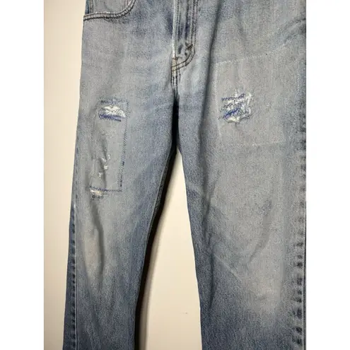 Levi's  505 Regular Fit Jean Medium Wash Distressed 90s Grunge High Rise 34x30