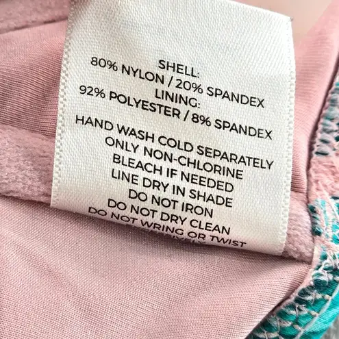 Shade & Shore  Green Tropical Padded Wired String Tie Bikini Top Swimwear 34B