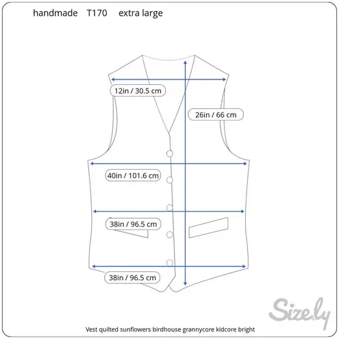 Handmade Vest quilted sunflowers birdhouse grannycore kidcore bright