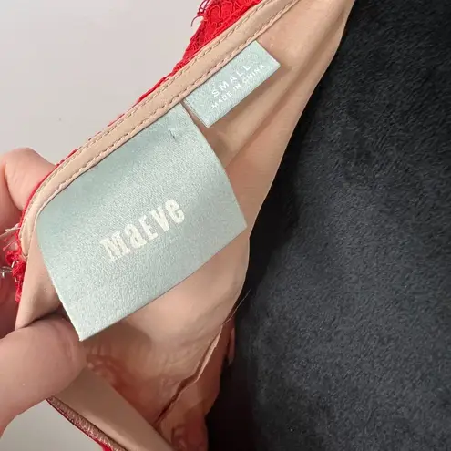 Maeve for Anthropologie Katrine Lace Cap Sleeve Peplum Lace Top