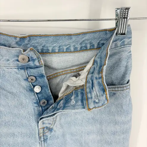 Levi's Levi’s 501 Jeans Original Fit Size 27 Light Wash Distressed Straight Leg