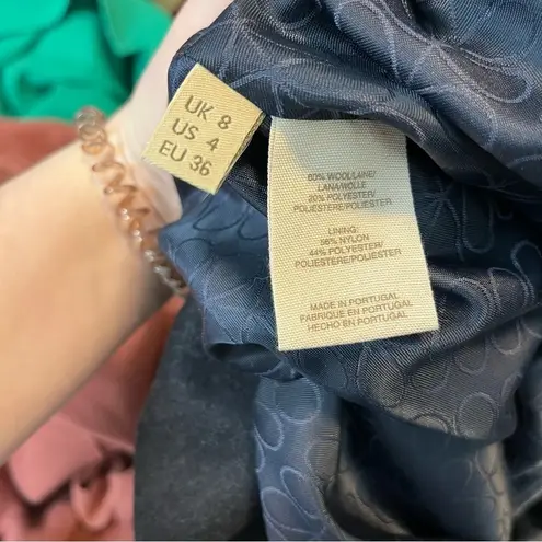 Orla Kiely Charcoal Gray Felted Mini Skirt Wool Blend Size 4