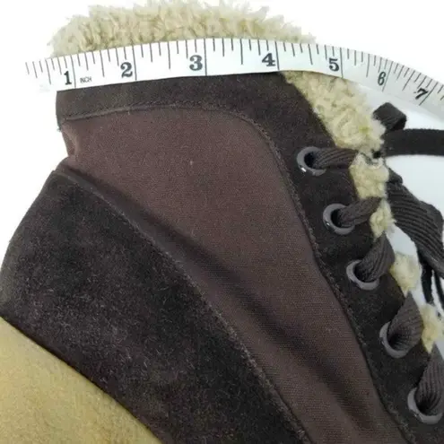 Betsey Johnson  Betseyville Shearling Platform Wedge Ankle Booties Size 9 M