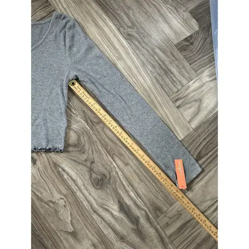 Colsie Women's Size L Gray Lettuce Edge Long