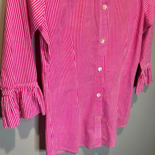 Gretchen Scott Striped Priss Brooks Button Down Blouse