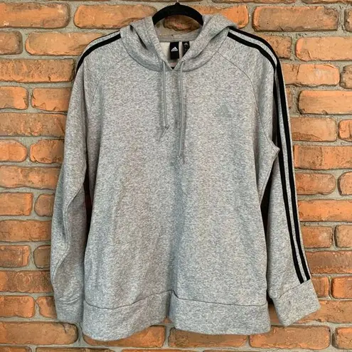 Adidas  Womens Athletics Essential Cotton Fleece 3 Stripe Pullover Hoodie Size XL