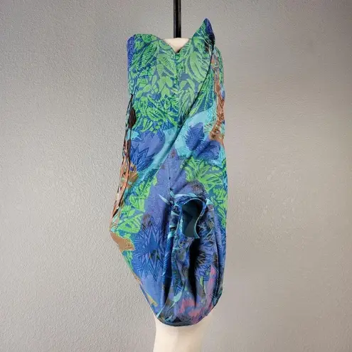 Custo Barcelona Womens Top Medium 3 Multicolor Deer Weeping Willow Floral