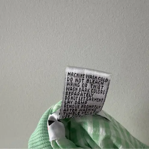 Lavon Vintage 80s Gingham Full Zip Jacket Shoulder Pads windbreaker pockets L