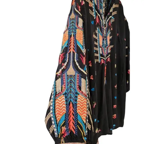 Johnny Was Biya Descanso heavily embroidered silk dress NWT