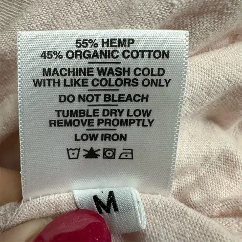 NWOT American Giant Women's Hemp Jersey Crew Tee Size M Ballerina Pink Basic Size M