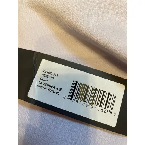 Halston Heritage Lavender Ice Twist Front Sheath Dress Size 10