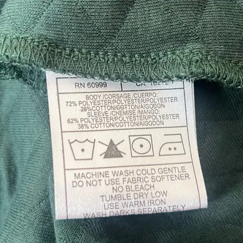 Antigua Quilted Long Sleeve Crew Neck Sweatshirt Gray Green Women’s Large