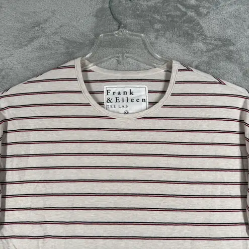 Frank & Eileen Tee Lab Shirt Continuous Sleeve Tee Oatmeal Stripe Crew Neck XS