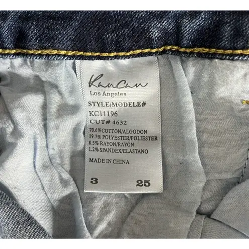 KanCan Skirt Juniors 3 25" Blue Denim Pencil Straight Mini Skirt Distress Casual Size undefined