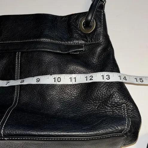 TIGNANELLO BLACK PEBBLED LEATHER SHOULDER BAG OUTSIDE ZIP POCKET
BLACK BEAUTY