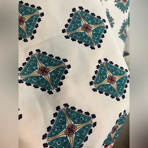 Black Rainn Cold Shoulder Multicolored Bell Sleeve Tunic with Tassels Size Med