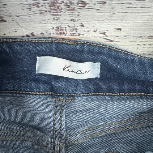 Kancan High Rise Exposed Button Skinny Jeans 15/31 Blue