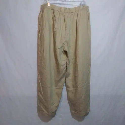 Quince Driftwood Flax Linen Natural Pull On Ankle Pants Beach Minimalist Size XL