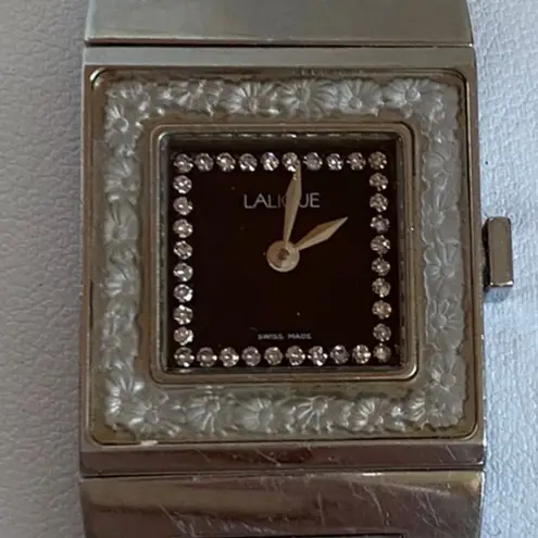 Authentic Lalique Square Watch Bacchantes Crystal
