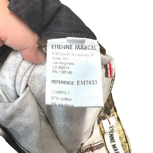 Etienne Marcel Cheetah Animal Print Skinny Jeans Zip Ankle Size 25 Tan