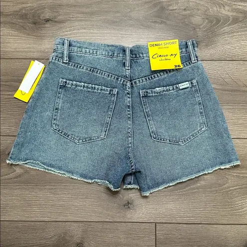 Circus by Sam Edelman Circus NY by Sam Edelman High Rise Crochet Patch Frayed Hem Denim Shorts Size 26