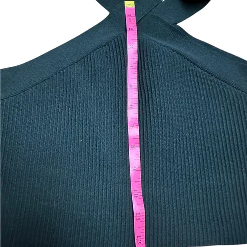 Sincerely Jules Black Ribbed Halter Knit Criss Cross Cropped Tank Top Large