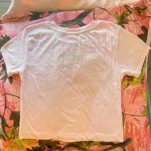 love theory coquette pink martini glass y2k short sleeve t shirt