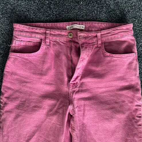 ZARA  Women Pink/Raspberry Denim Jeans