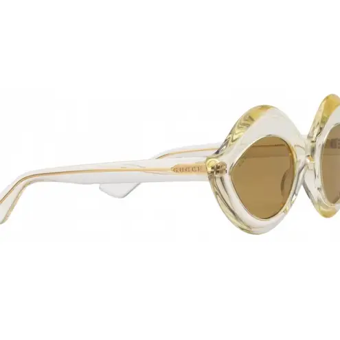 Gucci Authentic  53mm Cat Eye 'Porto Cervo'  transparent Acetate Sunglasses