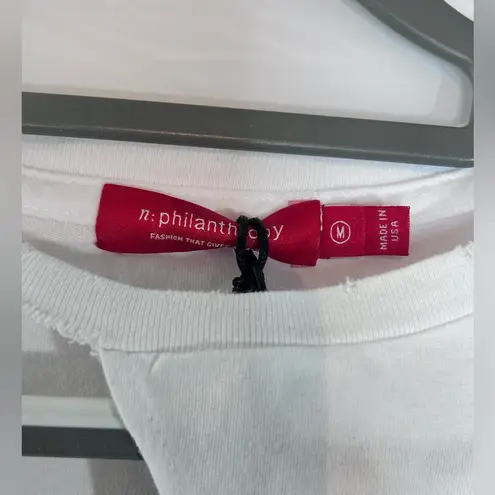 n:philanthropy White Distressed Cutout Tee
Size Medium Made in USA NWT Ethical