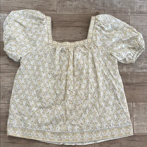 Max Studio Max Studios NWT Cream and Gold Floral Blouse