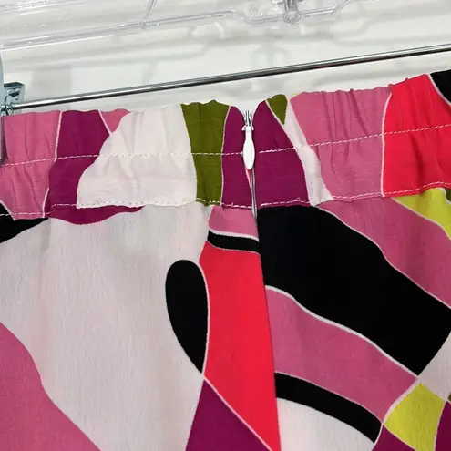 V Cristina Small Pink and Black Pop Art Wide Leg Pants