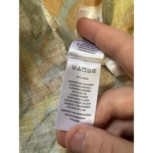 Rachel Zoe  100% Linen Button Down Tunic Shirt Size 1X Beach Vacation Resort wear