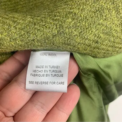 Thalian women's 8 medium Wool Green Textured peacoat lined Coat jacket lady