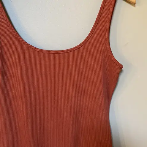 SheIn Burnt orange tank ribbed bodysuit