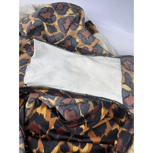 Jantzen *Vintage Swimsuit Womens 12 Leopard Halter One Piece Pin Up Rockabilly