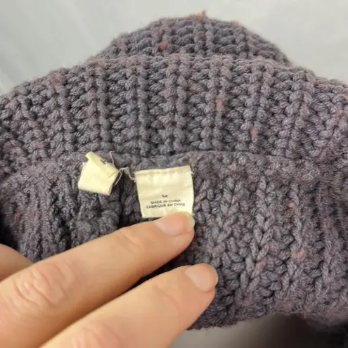 Moth Anthropologie chunky knit cowl neck oversized sweater size medium Gray