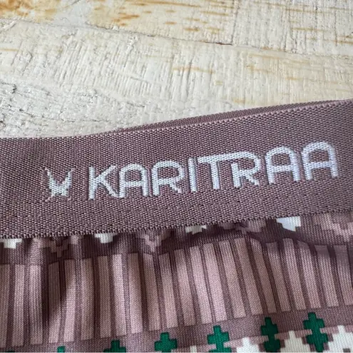 Kari Traa Lune Pant NWT size XS in Taupe Baselayer Printed Leggings White