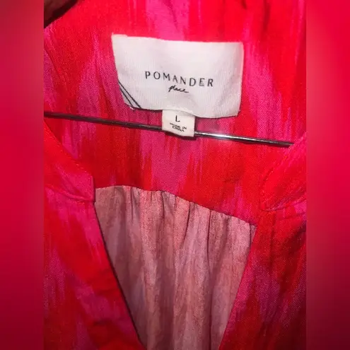 Tuckernuck Pomander Place Ikat Pink Zigzag Dress size Large