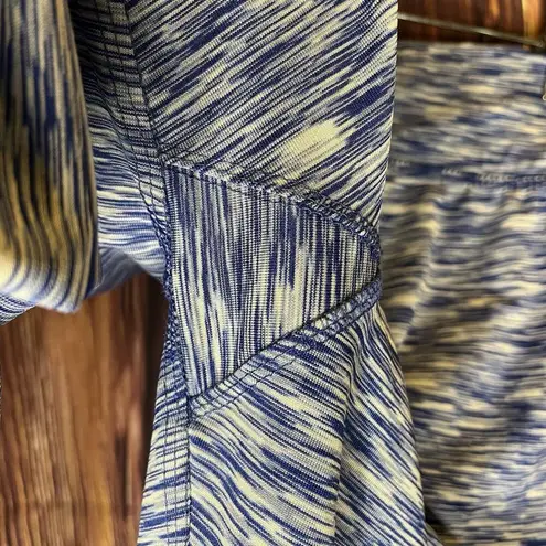 Velocity Womens Leggings Pants Blue High Rise Yoga Waistband Workout Space Dye M Size M