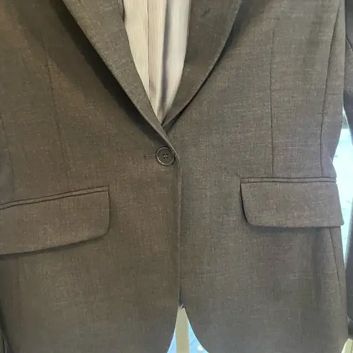 BCBGMAXAZRIA BCBG Dark Grey Cuffed Suit Jacket, Size Small