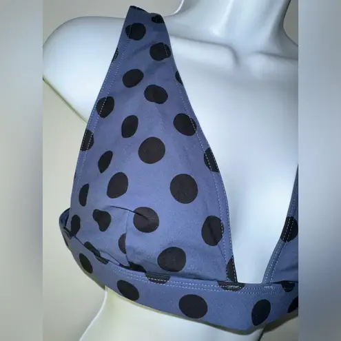 Zimmermann Blue Black Polka Dot Bikini Top NWOT Size 3 (US 8-10)