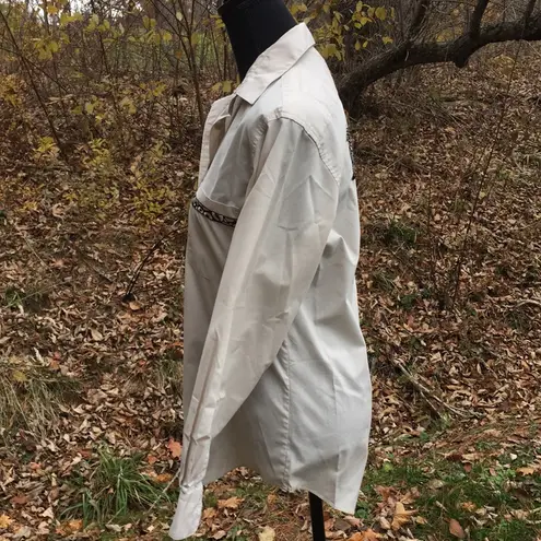 Vintage Long Sleeve Oversized Black Cat Shirt Size XS Tan