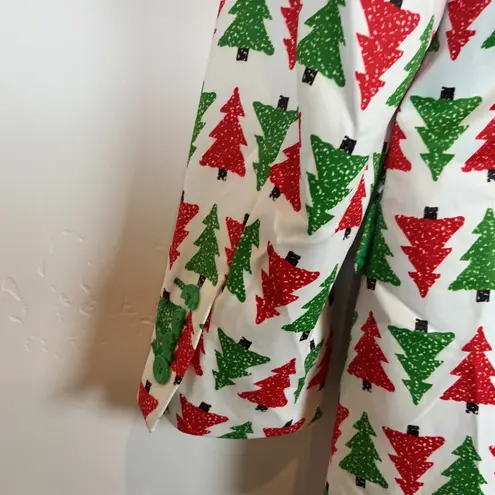 NWT Couture Christmas Tree Blazer Jacket Green Red Glitter Holiday Party xs