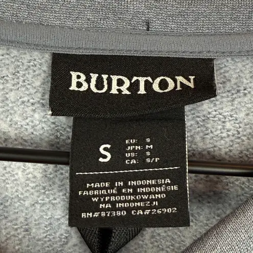 Burton Sweatshirt Women's Small Grey Oak Crew Neck Pullover Thumb Hole Sporty