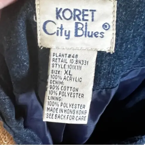 Vintage Koret City Blues Patchwork Jacket Size XL